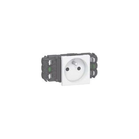 Enchufe de corriente 3 x 2p+t Superficie Mosaic Link - 6 Módulos - 3 Puestos - Blanco - Legrand