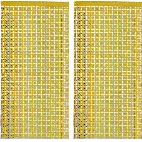 Quadratischer Hintergrundvorhang aus Metallic-Folie – 100 cm x 200 cm – Für Partydekorationen – Geburtstag, Hochzeit, Abschlussfeier – 2 Stück (1/5)