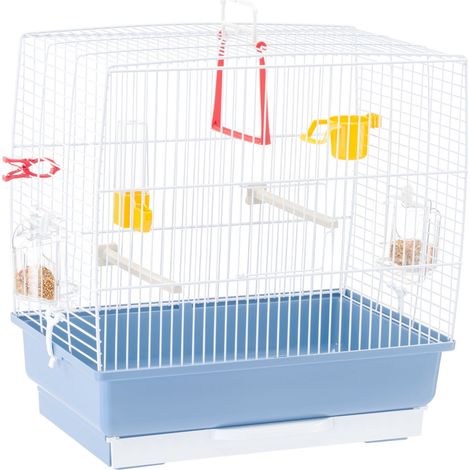 Ferplast REKORD 2 FERPLAST Cage à Oiseaux REKORD 2 : Idéale pour canaris, perruches, pinsons. Accessoires inclus.. Variante REKORD 2 - Misure: 39 x 25 x h 41 cm - Bleu clair (1/5)