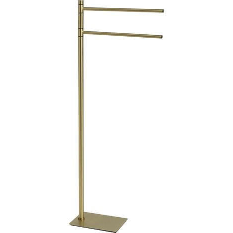 Gedy Trilly Toallero de Pie Dorado Cepillado 83,5 cm