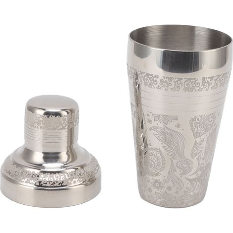 Shaker à cocktails, compatible lave-vaisselle, antirouille, en acier inoxydable 304, pour barman, finition brillante, gravure de style japonais (1/5)