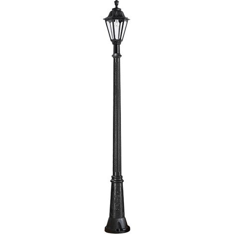 Farola rut 1xe27 11w con pulsador cct (3colores) ip55 al.213xd.26cm resina negra