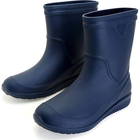 Bottes en caoutchouc pour hommes, bottes de pluie mi-hautes imperméables, bottes de pêche (1/4)