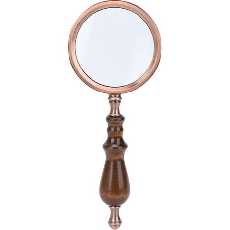 10X poignée en bois détachable de poche loupe d'inspection de lecture loupe en alliage de zinc grossissement élevé pour les personnes âgées dégénérescence maculaire (1/5)