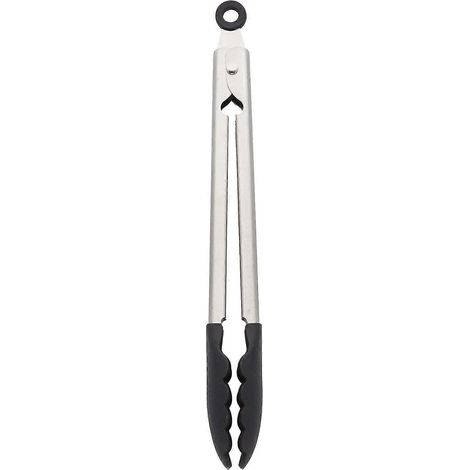Pince en acier inoxydable à embouts en silicone, 10,26, noire (1/4)