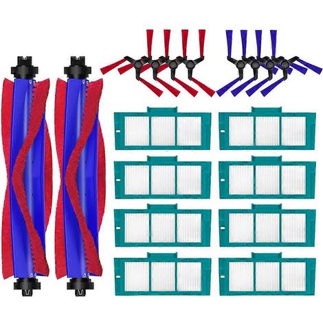 Pièces de rechange pour aspirateur robot Spot+Scrub Ai : brosse principale, filtre HEPA, brosses latérales (1/5)