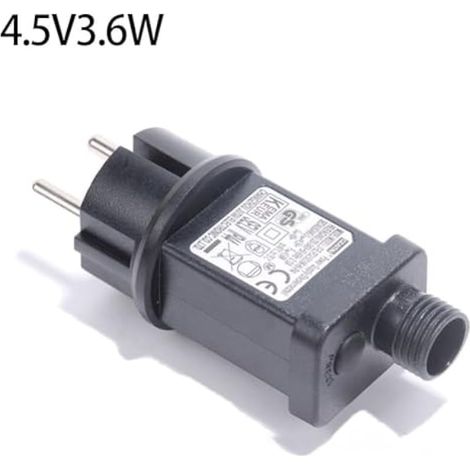 Bloc d'alimentation LED 4,5 V 24 V 3,6 W avec 8 modes d'éclairage, prise de transformateur, adaptateur d'alimentation LED, pilote IP44, transformateur pour adaptateur LED basse tension (4,5 V) (1/3)