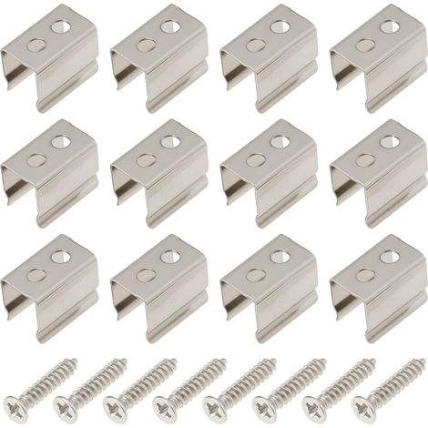 50 Double Hole Mounting Clips for LED String Lights 10 x 6 x 7.5 mm for 4.8 to 6 mm LED Strips (1/5)