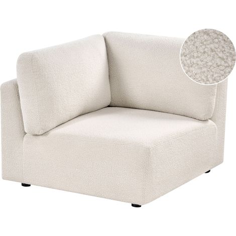 Eckmodul KIVVIK Bouclé Cremeweiß (1/5)