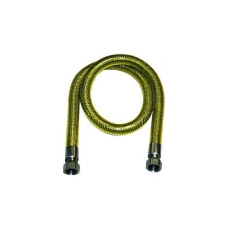 TUBO FLESSIBILE per gas gpl metano ACCIAIO INOX MBM 0,5 mt 1/2" FF CE 14800