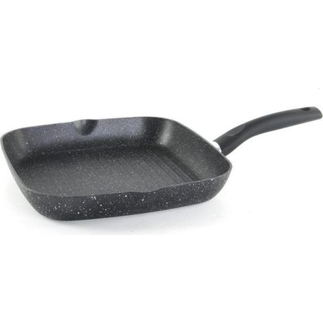 Poêle grill - 28 cm - Aluminium - Noir - Livraison gratuite (1/5)