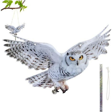 Leurre de hibou pour effrayer les oiseaux pouvantail