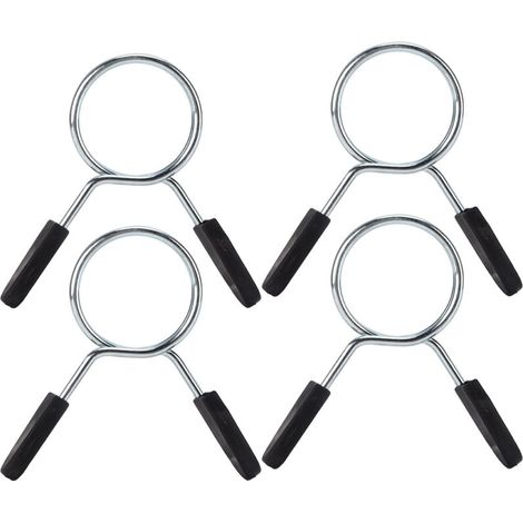 4 Colliers à Ressort pour Barre d'Haltères - Serrage Rapide - Diamètre Intérieur 48mm - Lot de 4 Pièces pour Musculation (1/5)