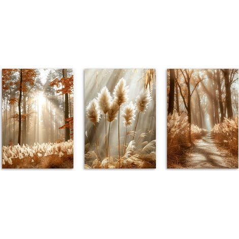 Poster Wald in der Sonne Boho-Stil Poster fürs Schlafzimmer Poster fürs Wohnzimmer 3x 50x70cm