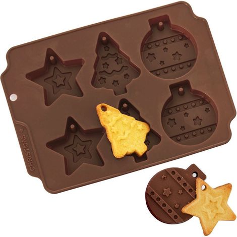 Molde de silicona para galletas navideñas (1/4)