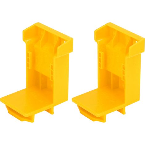 Support de fixation partagé pour batteries 18V Wilwaukee et outils 20V Dewalt, 2 pièces, base de montage universelle, jaune, adaptateur pour perceuses et visseuses sans fil (1/5)