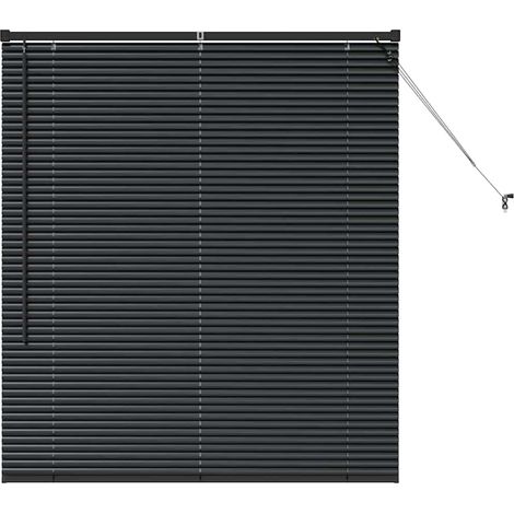Maison Exclusive - Persianas venecianas Manual Negro 130 x 120 cm
