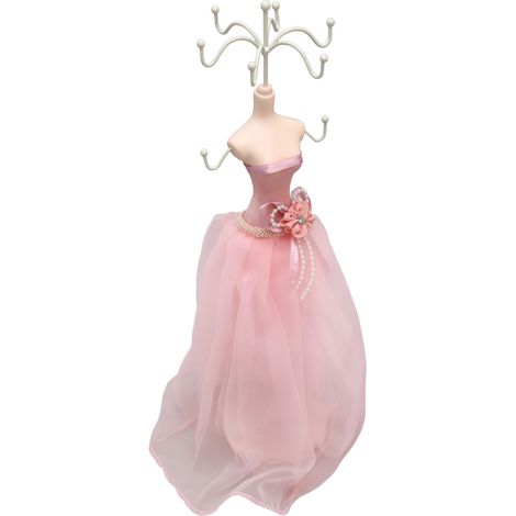 Présentoir à bijoux pour mannequin femme/fille, portant colliers, boucles d'oreilles et bracelets. (1/5)