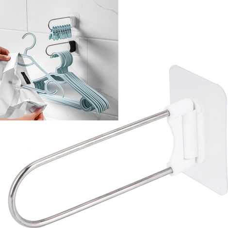 Kleiderbügelhaken aus weißem, PVC-beschichtetem Metall, 13,5 cm [U-förmiger Kleiderbügel] Modell: Kleiderbügelhalter, 40 g, Organizer für Zuhause und Büro