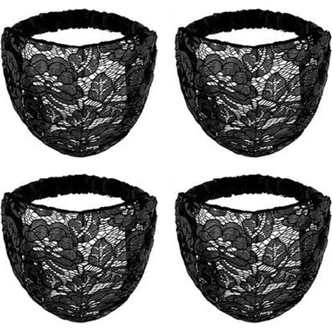 Bandeau Dentelle - Bandeau Cheveux Extensible Floral - Accessoire Coiffure Femme Pour Mariage Fête Sport - Lot de 4 (1/5)