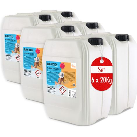 6x 20 kg BAYZID® pH Minus flüssig 14,9%
