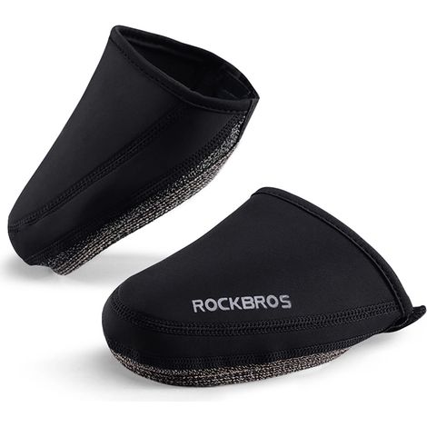 Punteras aislantes cortavientos Rockbros LF1030 para zapatos, tallas 36-42 cm - Negras (1/5)