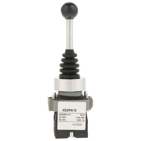 QORVA-Remplacement de commutateur de manette verrouillé à 2 positions 2NO pour XD2PA12