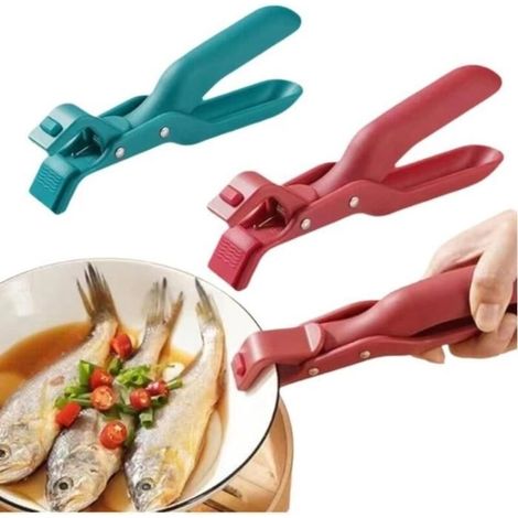 Accessoires de cuisine - Lot de 3 pinces multifonctions - Silicone - Anti-brûlure - Prise en main stable (1/4)
