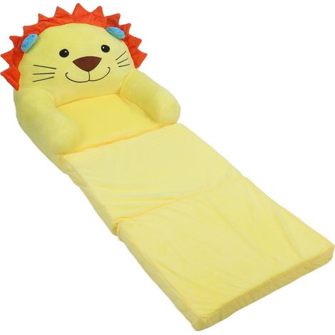 Canapé pliable pour enfant, en peluche douce et mignonne, motif dessin animé, avec accoudoirs, 3 couches, pour bébé fille