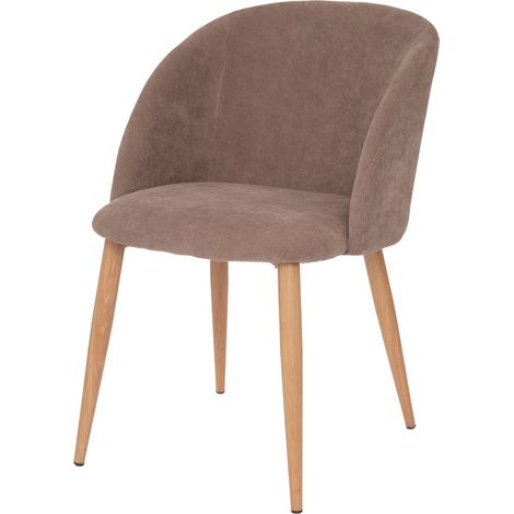 Sedia celeste in velluto a coste grigio tortora - Atmosphera créateur d'intérieur