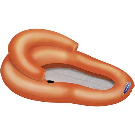 Siège gonflable de piscine fluo Lounger Kerlis - L130 x l90 x H50 - Orange