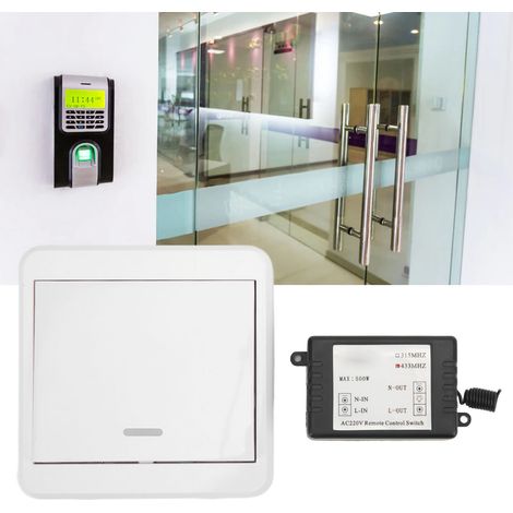 Bande lumineuse de contrôle d'accès avec luminaire, barrière de sécurité, ligne de signalisation pour serrure électrique, interrupteur de télécommande sans fil 220 V (1/5)