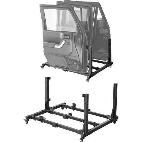VEVOR Carrello Portaoggetti per Portiera Auto Carrello Organizzatore per Portiera Auto Jeep Capienza per 4 Porte, Carrello Portaoggetti per Porte di Auto Stabile e Mobile Compatibile Jeep Wrangler