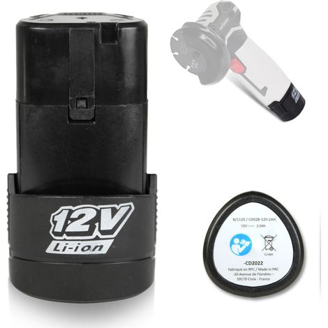 Batterie FISHTEC pour Mini Meuleuse 12V 1,5 Ah (1/5)