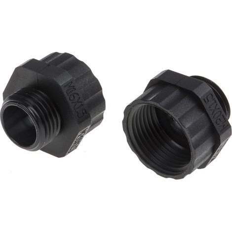 Adaptateur de filetage, RS PRO Noir, M16 M20 ( Prix pour Paquet de 10 )