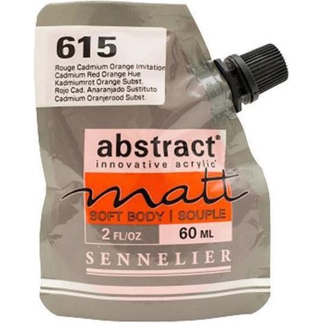 Peinture acrylique Abstract matt - Rouge cadmium orange - Sachet 60ml - Sennelier (1/2)