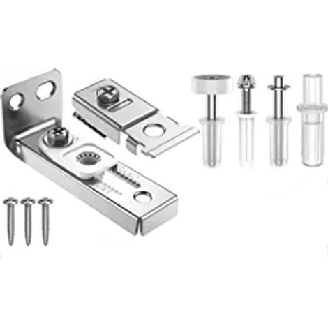 Kit de charnières pour porte pliante double, pièces de rechange en acier inoxydable pour portes de carport et de débarras (1/4)