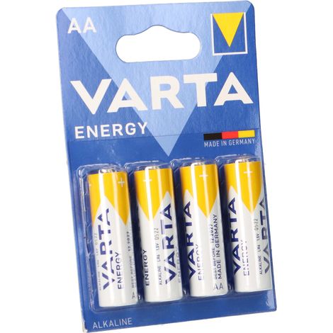 VARTA Batterie Alkaline, Mignon, AA, LR06, 1.5V, Energy, 4 Stück (1/5)