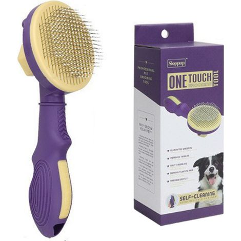 Peigne pour chats et chiens, brosse démêlante, peigne à aiguilles pour poils d'oursons, brosse démêlante pour poils de panda, brosse pour poils de chien. (1/5)