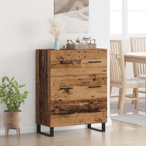 Buffet Bois Ancien 69,5 x 34 x 90 cm Bois d'ingénierie et fer vidaXL (1/5)