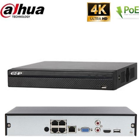 IluminaShop - Grabador Poe Dahua de 4 Canales para Camaras de Vigilancia IP 2 Mpx (1/4)