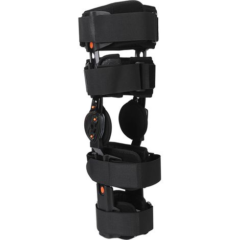 Orthèse stabilisatrice de genou réglable à fixation articulée avec doublure en mousse et protection (1/5)