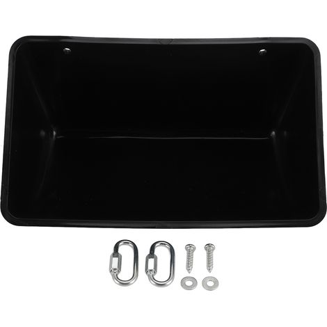 Mangeoire pour poulet et chèvre, clôture suspendue en plastique, abreuvoir avec Clips pour canard, oie, mouton, volaille, bétail, noir (1/5)