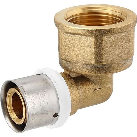 Pressfitting-Winkel 90° - 26 x 3,0 mm - 1 Zoll Innengewinde für MV-Rohr