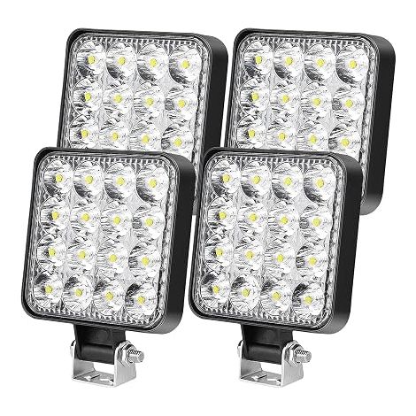 Phare de travail LED 12V, Projecteur LED 48W, Feu additionnel Offroad Feux de recul pour Tracteurs, Pelleteuses, SUV, UTV, ATV (1/5)