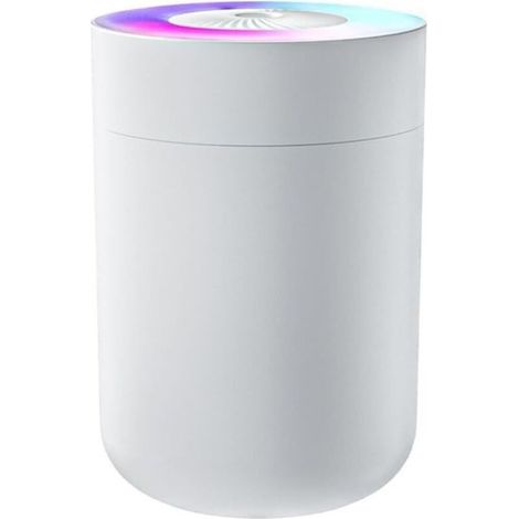 Humidificateur d'air USB coloré 230 ml avec veilleuse et minuterie pour bureau, chambre et voiture (blanc) (1/3)