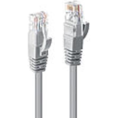 LINDY 48007 RJ45 Patchkabel CAT 6 U/UTP 10.00 m Grau 1 St.