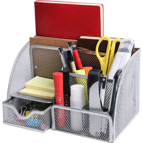 Boîte de rangement en métal, couleur argentée, pour la maison, la chambre ou le bureau, adaptée aux espaces intérieurs et aux routines quotidiennes.-AquaForge (1/5)