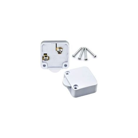 2-teiliger Schrankschalter, 2 A/250 V, automatischer Schalter für Schränke, für verschiedene Beleuchtungskörper und alle Arten von Türen (weiß)