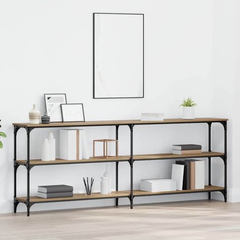 Mesa Consola con estante Roble artisan 200 x 29 x 75 cm vidaXL (1/5)